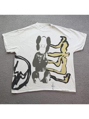 Travis Scott Cactus Jack KAWS Companion AOP T Shirt XL SS 2021 White Streetwear
